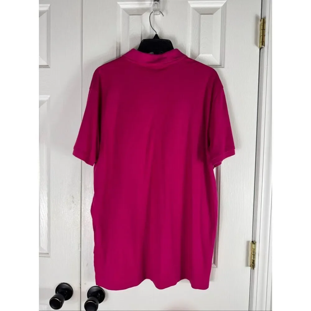 Polo Ralph Lauren Hot Pink Pima Soft Touch Polo Shirt Size Large